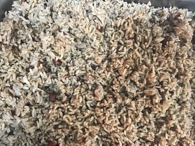 Side of Rice and Peas.